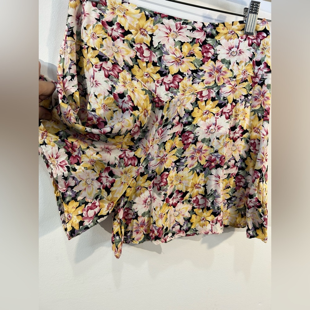 Vintage 1990s Flowy Floral Skort Size XS - Picture 3 of 12